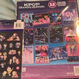 KPOP Demon Hunters Decorative Sticker Sheet and Posters Netflix New